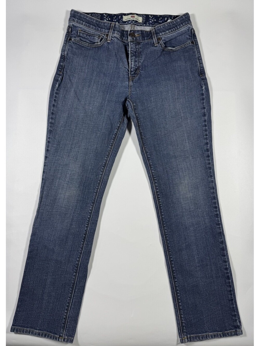 Levi's 525 Perfect Waist Straight Jeans Women Size 8 29x29 Blue Stretch Denim